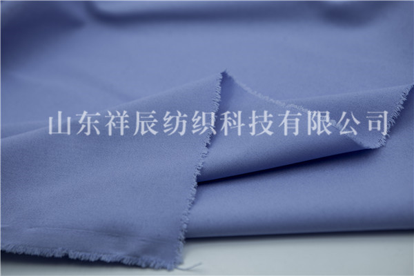 滌棉麻平紋綢-淺藍
